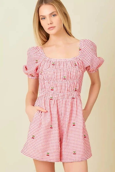 Socked Neck Shorts Romper