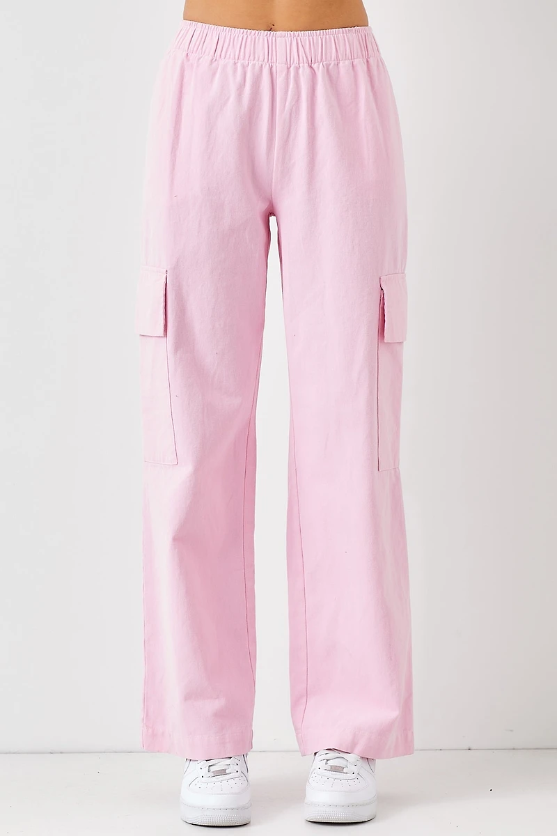 Straight Leg Pants W Pockets