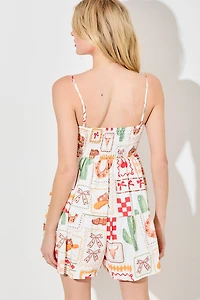 Western Print Romper