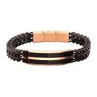 Black IP & Rose Gold Franco Bracelet 8.5"