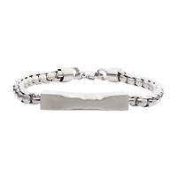 Matte Chiseled Engravable Chain Bracelet
