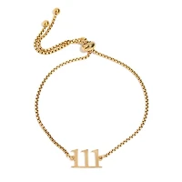 18K Gold Pvd Stainless Steel Angel Number Bracelet