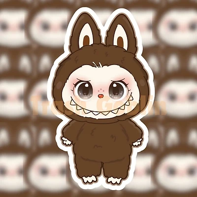 Secret Brown Monster Vinyl Sticker