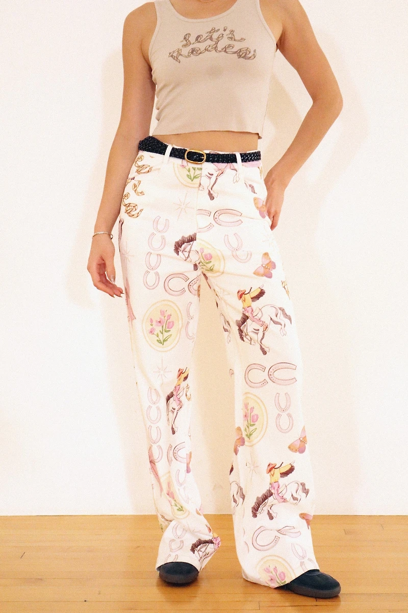 Western Wide Leg Pants