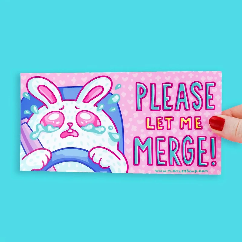 Let Me Merge Funny Car Vehicle Vinyl Bumper Sticker