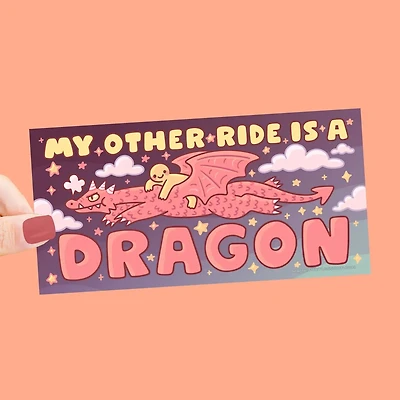 My Other Ride Is A Dragon Fantasy Bumper Sticker