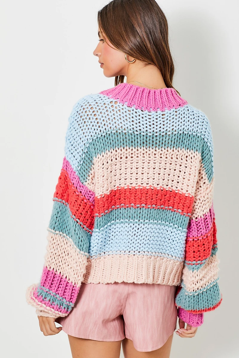 Colorblock Knit Sweater