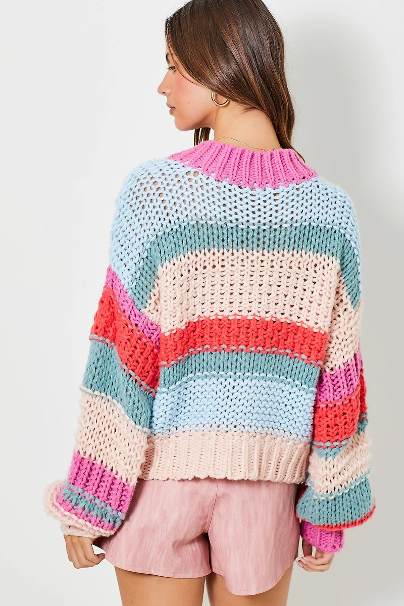 Colorblock Knit Sweater