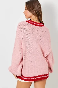 Cherry Ribbon Knit Sweater