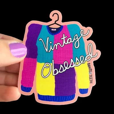 Vintage Obsessed Sticker