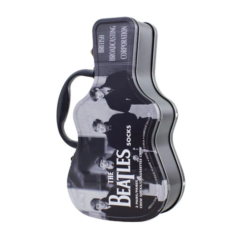 The Beatles Guitar Tin Crew Socks