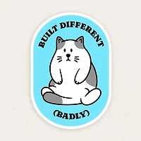 Built Different Vinyl Sticker