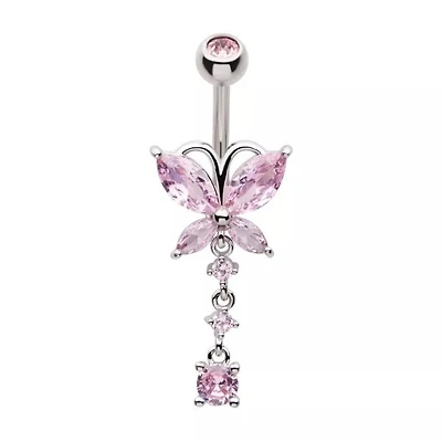 Butterfly 3 Prong Gem Dangle
