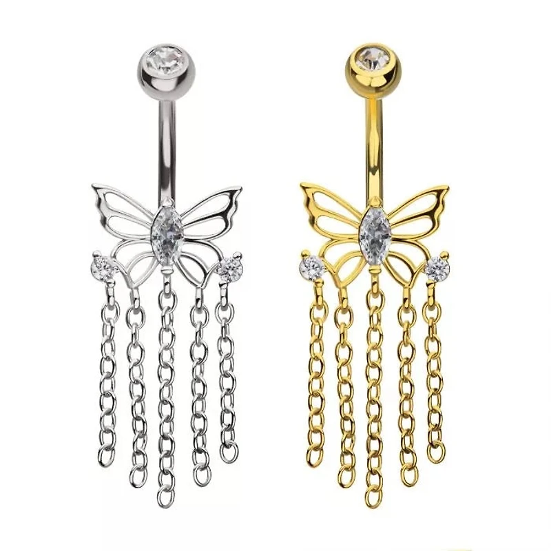 Butterfly With 5 Chains Navel