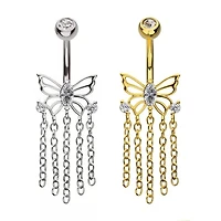 Butterfly With 5 Chains Navel