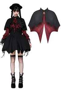 Black Gothic Bat Cape