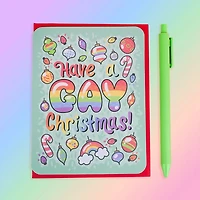 Have A Gay Christmas, Lgbt, Pride, Card with Envelope