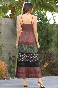 Twist Front Spaghetti Strap Maxi Dress
