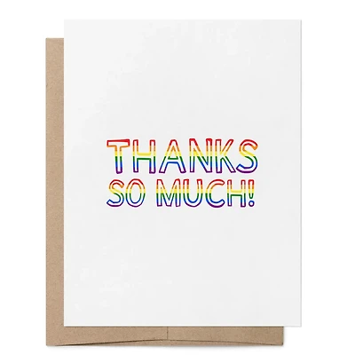 Thanks So Much Lgbtq+ Greeting Card