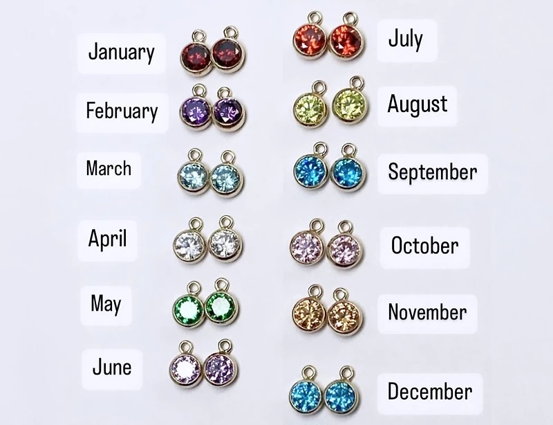 BIRTHSTONE CHARM 14KT GOLD