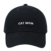 Hatphile Cat Mom Soft Baseball Cap