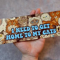 I Need To Get Home To My Cats Magnet Car Bumper