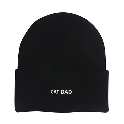 Cat Dad Embroidered Beanie