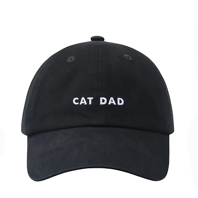 Hatphile Cat Dad Soft Baseball Cap