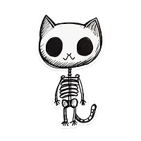 Cat Skeleton Sticker