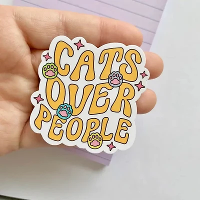 Cats Over People Sticker