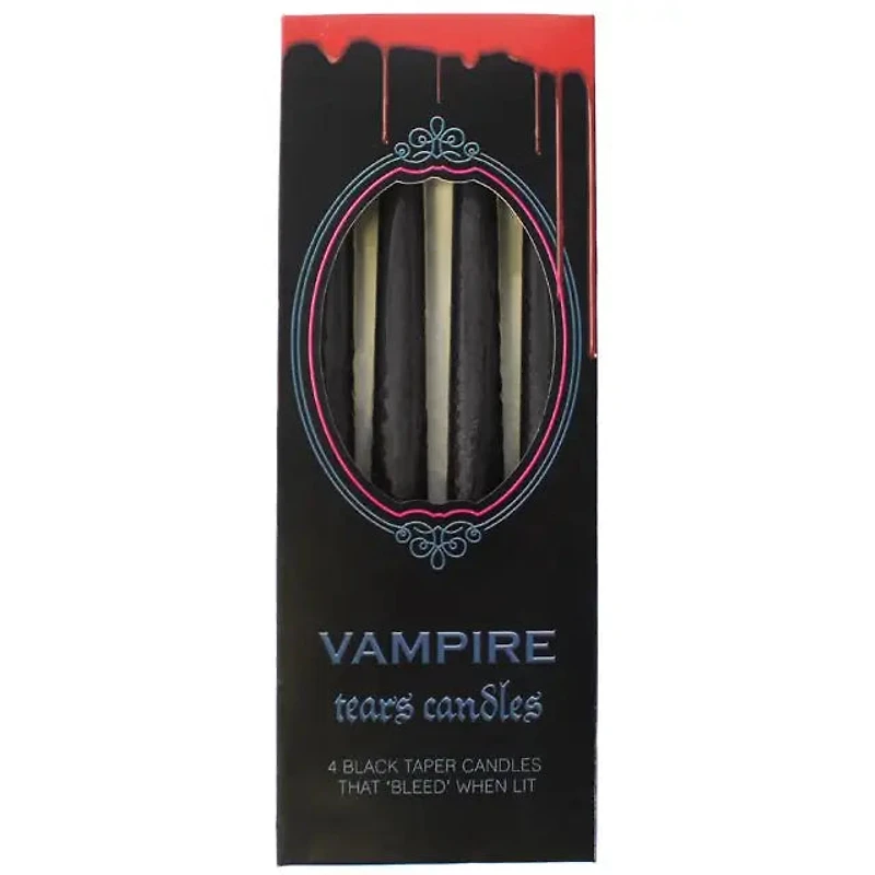 Set Of 4 Gothic Tears Tapered Candles