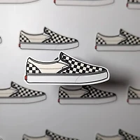 Checkered Slip-On Shoe Sticker