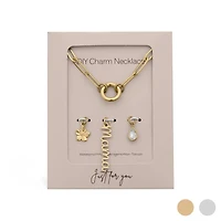 18K Gold Mama Charm Holder Necklace Gift Set