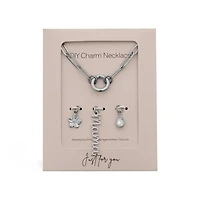 Stainless Steel Mama Charm Holder Necklace Gift Set