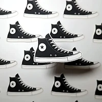 Classic Canvas High-Top Shoe Sticker