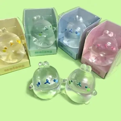 Molang Clear Mochi Squishy Figure Fidget Toy