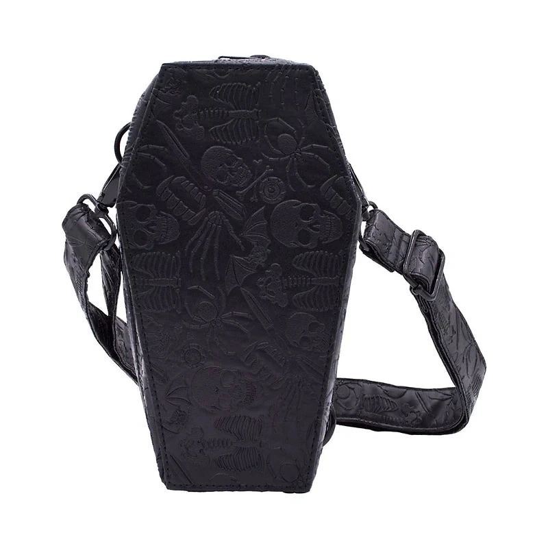 Coffin Embossed Skull Hip Pouch