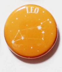 Colorful Zodiac Leo Button
