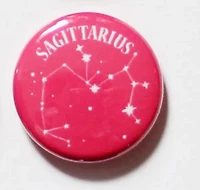Colorful Zodiac Sagittarius Button