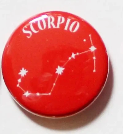 Colorful Zodiac Scorpio Button