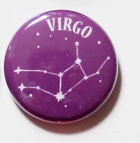 Colorful Zodiac Virgo Button