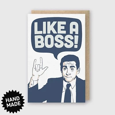 Like A Boss Greeting Card