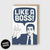 Like A Boss Greeting Card
