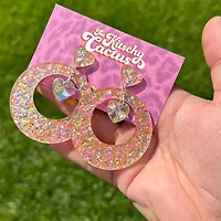 Confetti With Heart Earrings