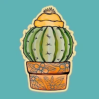 Cozy Yellow Hat Sticker
