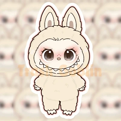 Cream Outfit Monster Sticker