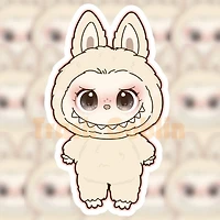 Cream Outfit Monster Sticker