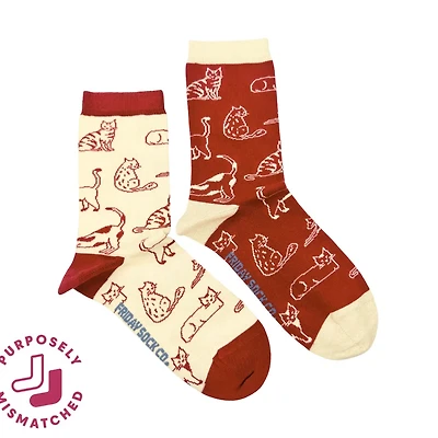 Cats This Did Good Mismatched Crew Socks