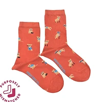 Old Doggies This Did Good Mismatched Crew Sock