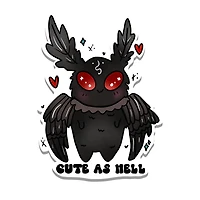 Cute As Hell Mothman Sticker
